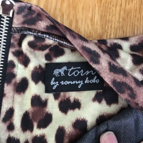 Torn by Ronny Kobo Leopard Print Body Con Dress - Picture 4 of 7
